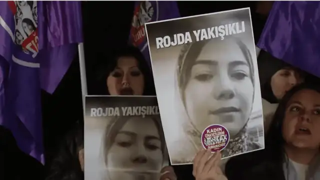 Kadın Cinayetlerini Durduracağız Platformu'ndan TBMM önünde protesto: Rojda Yakışıklı cinayetinin faili siyasi iradedir