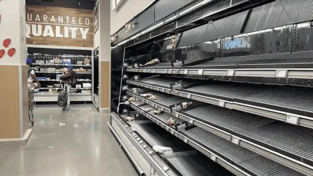 ABD'yi etkisi altına alacak dondurucu soğuklar öncesi market rafları boşaldı
