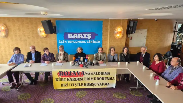 İstanbul'da 1381 yurttaştan ortak açıklama: Kürt kardeşlerimize dokunmayın, bizi HTŞ ile komşu etmeyin!