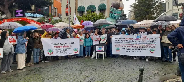 Tüm Emeklilerin Sendikası Antalya Şubesi: Müsait zamanda değil, hemen şimdi, bu sefalet düzeni bitecek