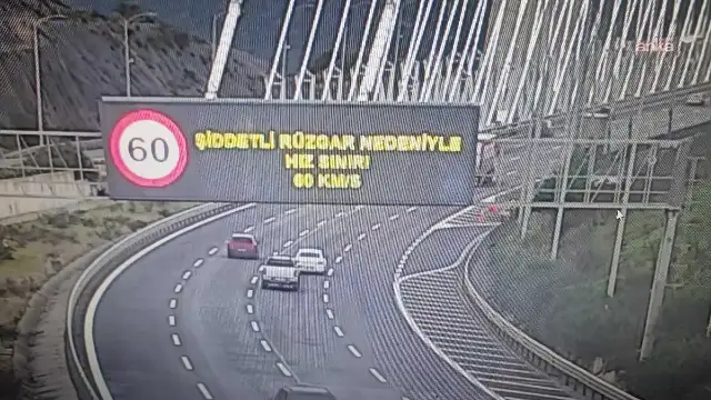 Yavuz Sultan Selim Köprüsü'nde rüzgar alarmı ikinci seviyeye çıkarıldı