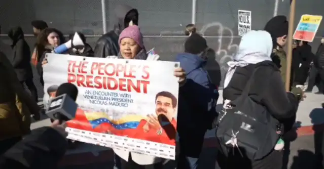 Maduro'nun ABD'ye getirilmesi, New York'ta protesto edildi