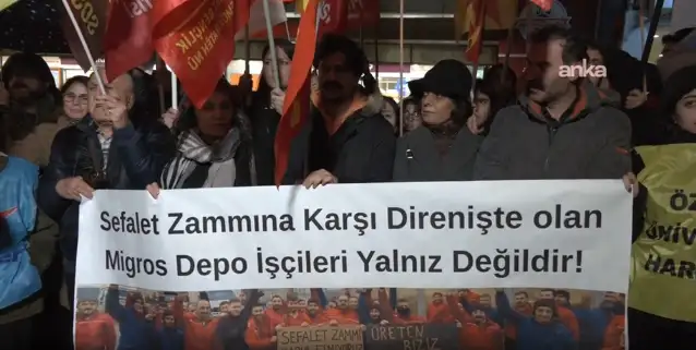 Migros işçilerine destek için Ankara'da boykot çağrısı: Depo işçisinin sesini ve taleplerini yükseltin
