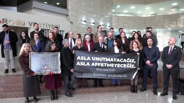 İzmir Barosu depremde yaşamını yitiren meslektaşlarını andı