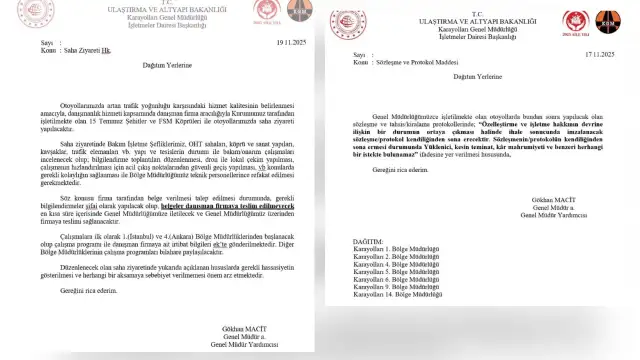 Emir, otoyol ve köprü özelleştirmelerine ilişkin belgeleri paylaştı