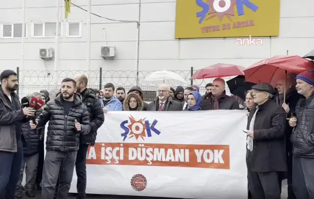 Trabzon'da iş bırakan ŞOK market depo işçileri tazminatsız işten çıkarıldı