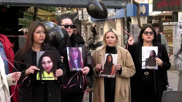 İzmir'de 8 Mart'ta siyah balonlu anma: Kadın cinayetleri politiktir