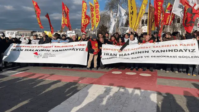 İstanbul'da İran saldırısına protesto: Emperyalizm halklara özgürlük getirmez
