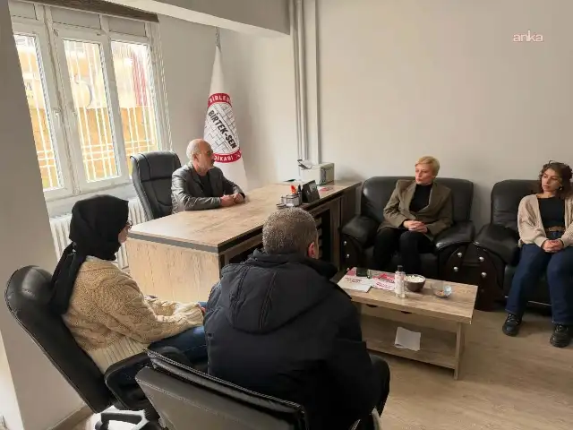 DEM Partili Koca cezaevinde BİRTEK-SEN Genel Başkanı Mehmet Türkmen'i ziyaret etti