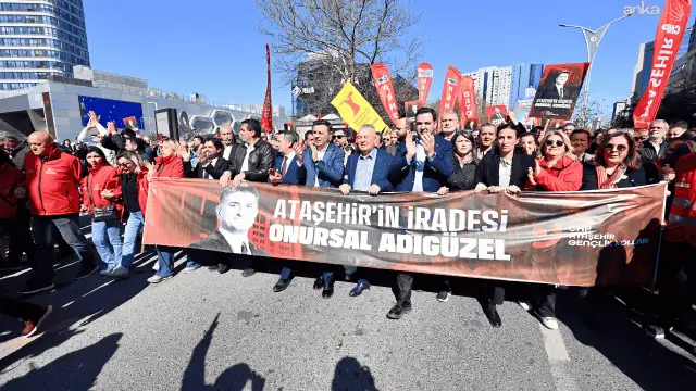 Ataşehir'de binlerce kişi Adıgüzel için yürüdü: Özgür Çelik, 'Millet kazanacak' dedi