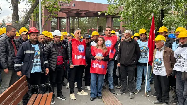 Eğitim-İş grevdeki Doruk Maden işçilerini ziyaret etti