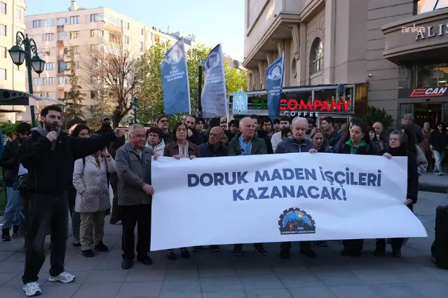 Ankara'da eylem yapan Doruk Madencilik işçilerine Eskişehir'den destek