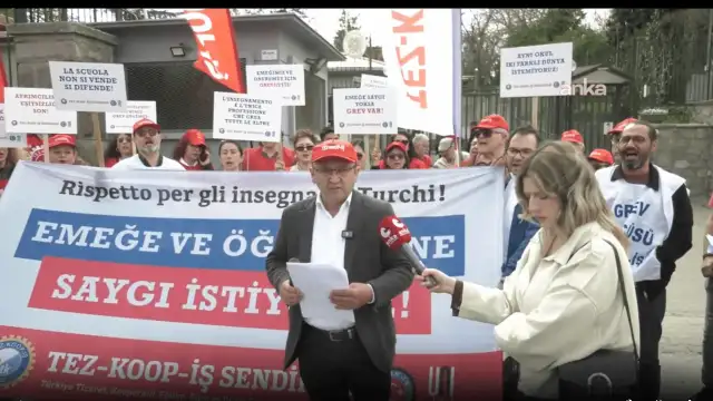 Özel İtalyan Lisesi öğretmenlerinden Büyükelçilik önünde hukuk çağrısı
