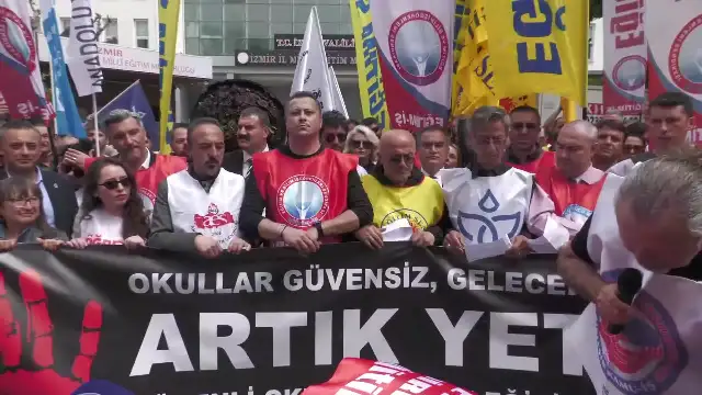 İzmir'de 7 eğitim sendikasından ortak tepki: Okullar güvensiz, önlem alınmalı